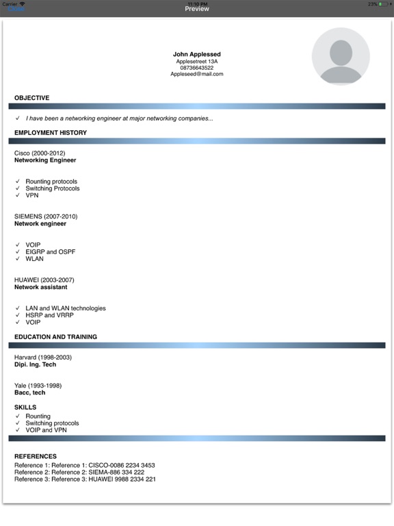 Screenshot #5 pour Resume Builder - CV Creator