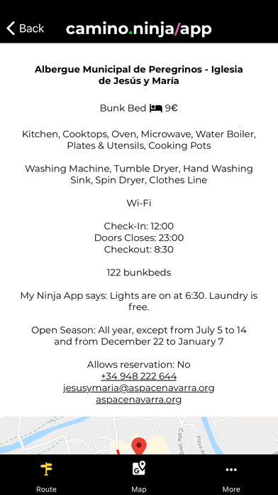Camino Ninja App iPhone screenshot 3 - Travel app