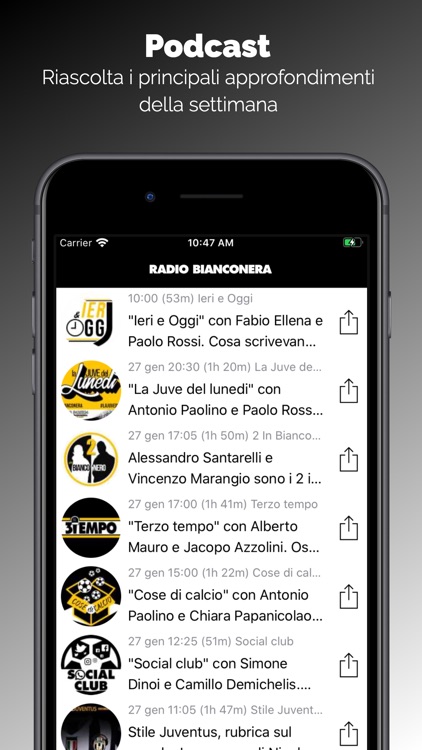 Radio BiancoNera screenshot-4