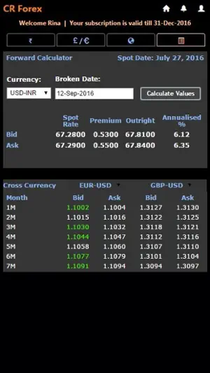 CR Forex Currency Ticker screenshot 1