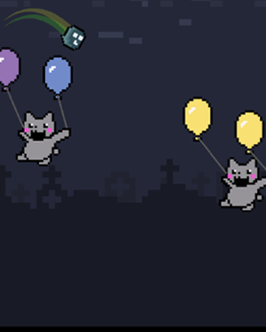 ‎Break the Balloon: ghost & cat Screenshot