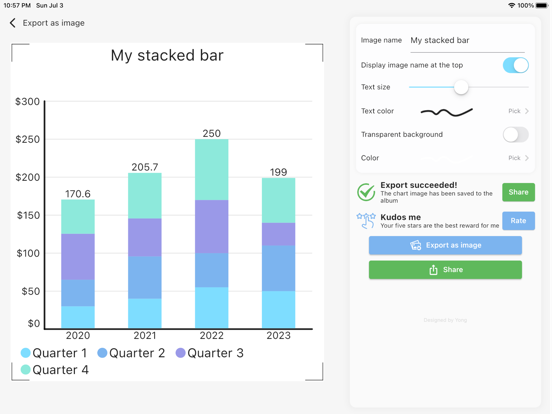 Fast Chart - Chart maker plus iPad screenshot 5 - Graphics & Design app
