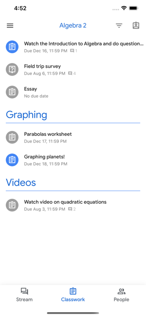 ‎Google Classroom Screenshot