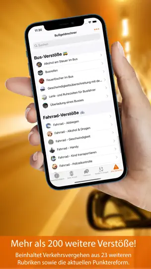 Screenshot von Bußgeldrechner Pro 2026 auf dem iPhone 4