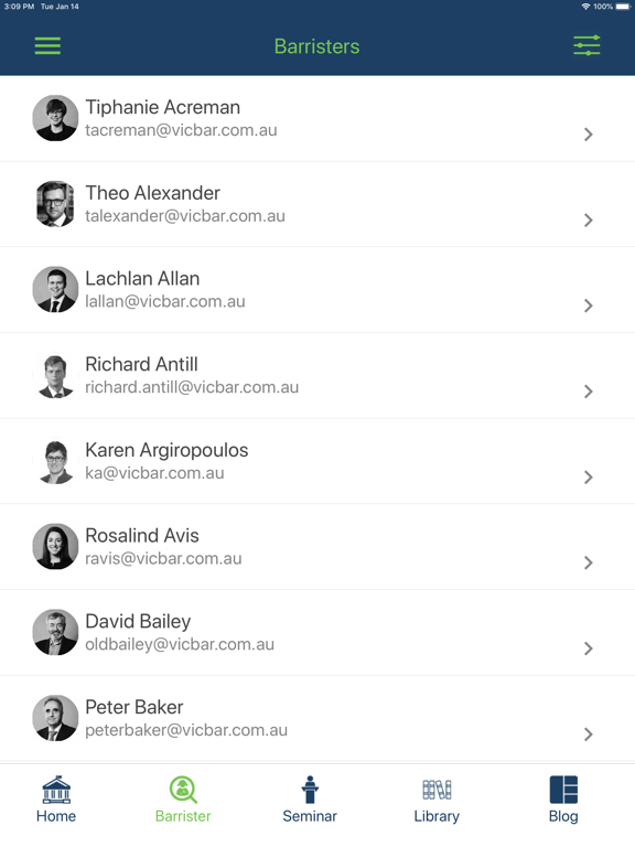 Greens List iPad screenshot