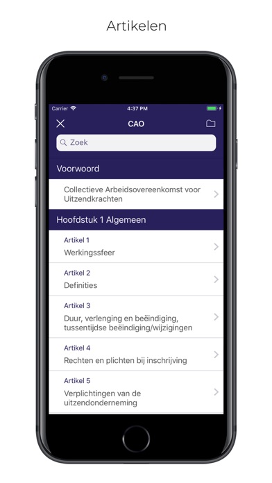 CAO voor Uitzendkrachten Screenshot