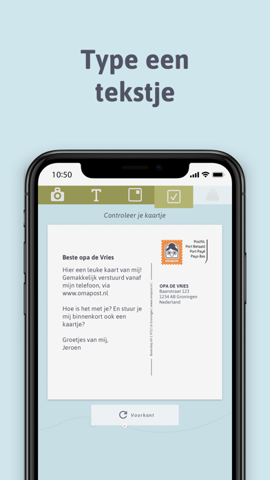 Omapost - stuur een kaartje Screenshot