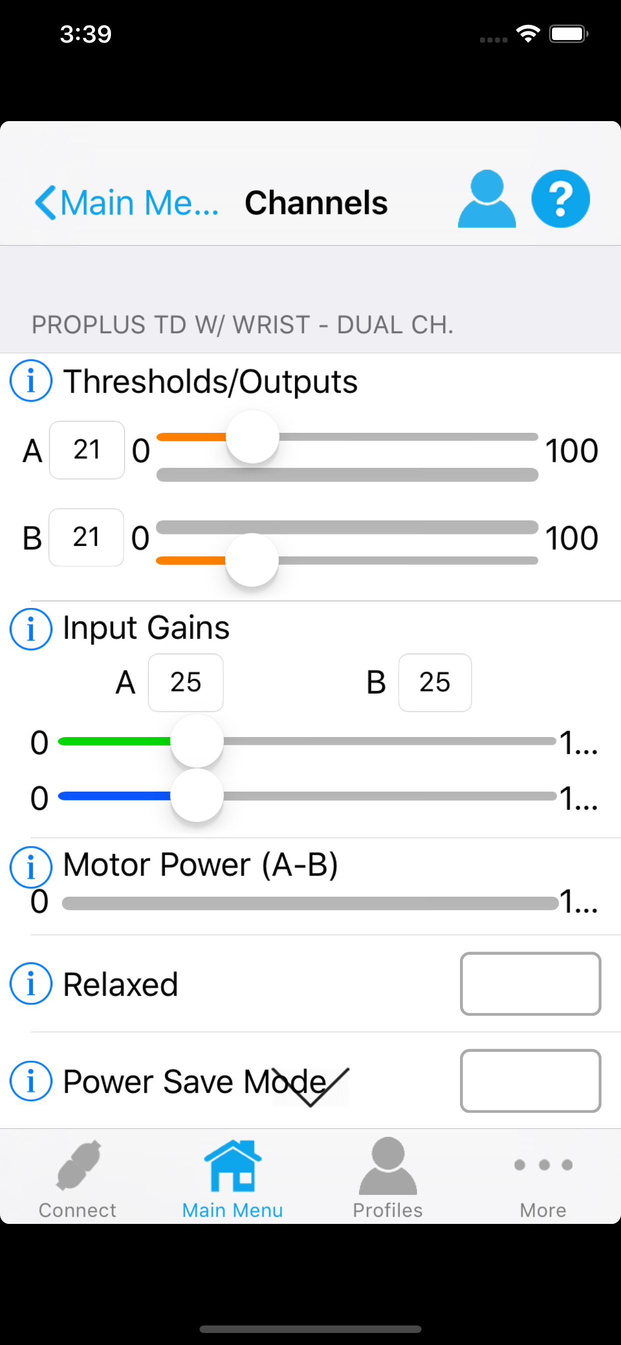 Motion Control User Interface