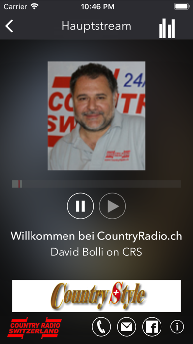 Country Radio Switzerland Screenshot