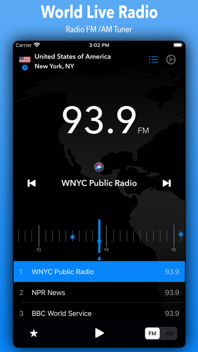 Screenshot #1 pour Radio App - Simple Radio Tuner