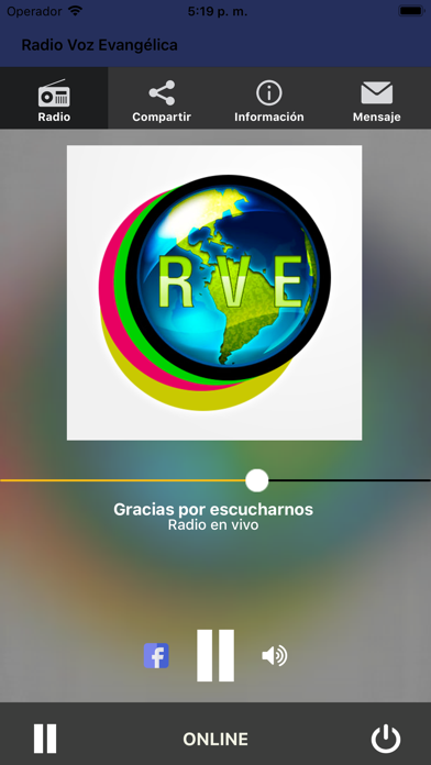 Radio Voz Evangélica app screenshot