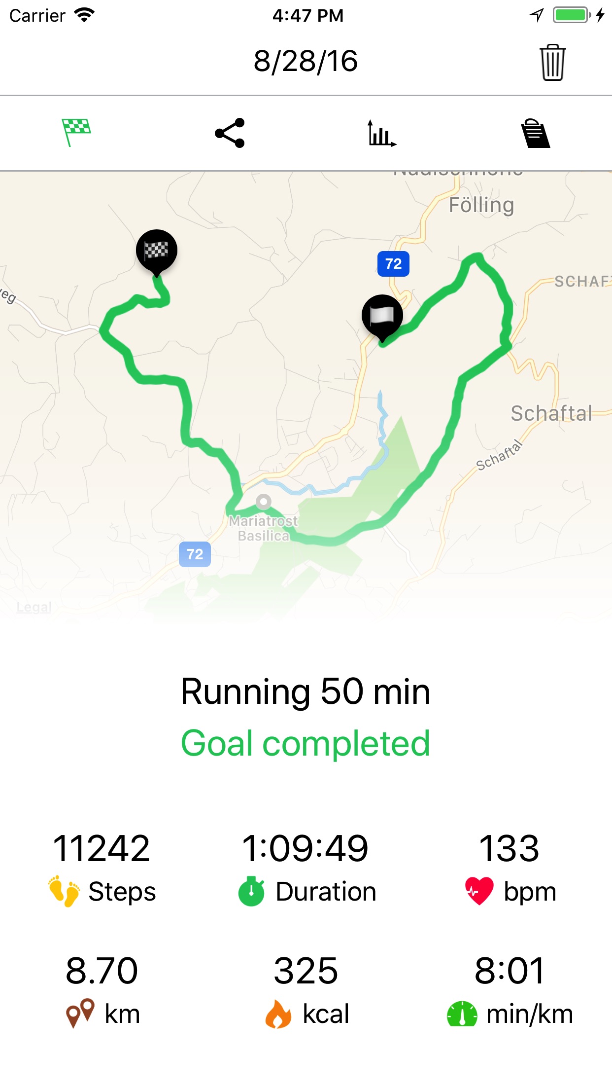 Screenshot 2 of Running Walking Jogging Goals