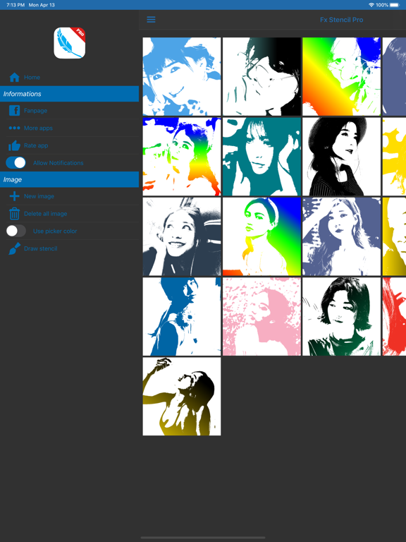 Fx Stencil Pro iPad screenshot 9 - Photo & Video app