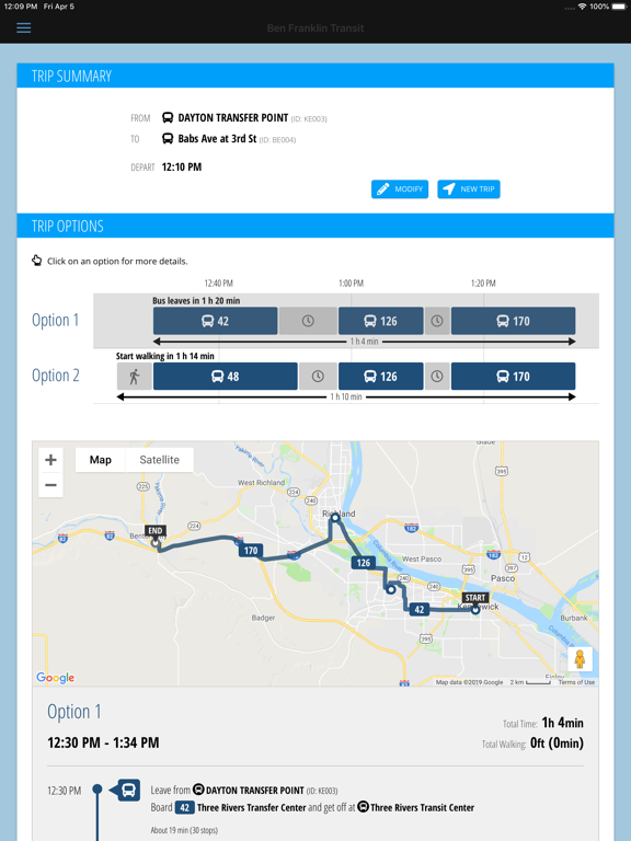 MyRide: Ben Franklin Transit iPad screenshot 7 - Navigation app