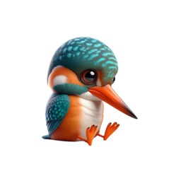 Sad Kingfisher Stickers