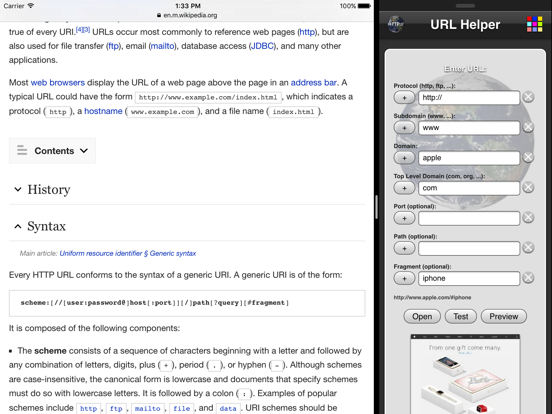 URL Helper iPad screenshot 4 - Utilities app