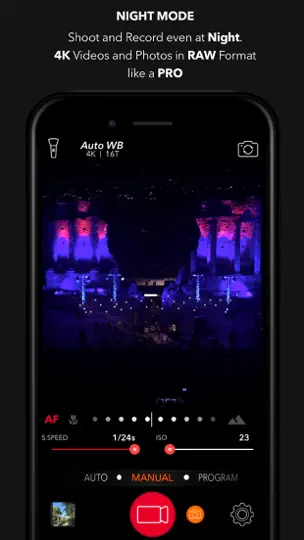 Captura de pantalla de DSLR Camera en iPhone 8
