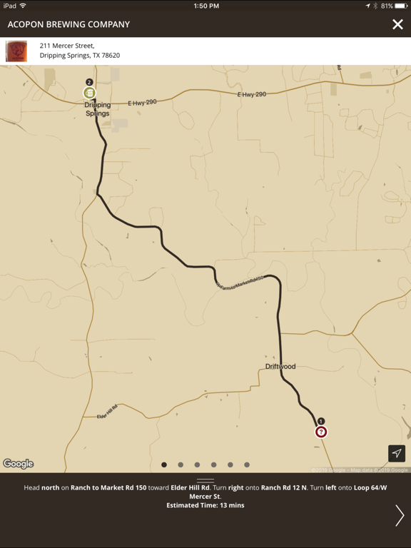 Destination Dripping Springs iPad screenshot 10 - Travel app