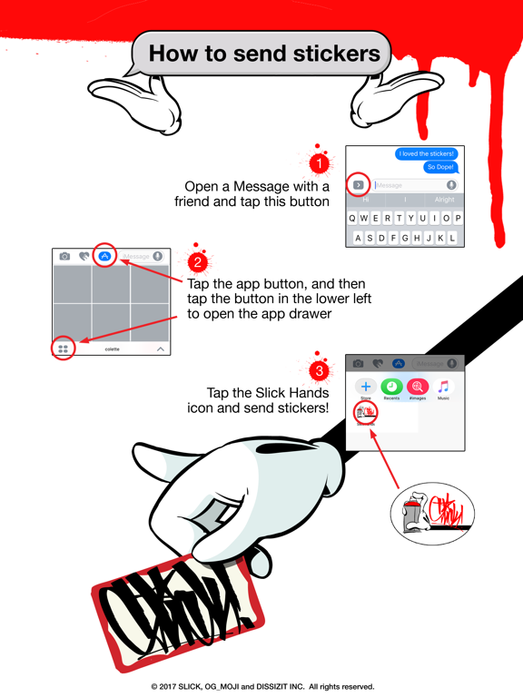 Slick Hands Vol 1 by OG_moji iPad screenshot 4 - Stickers app