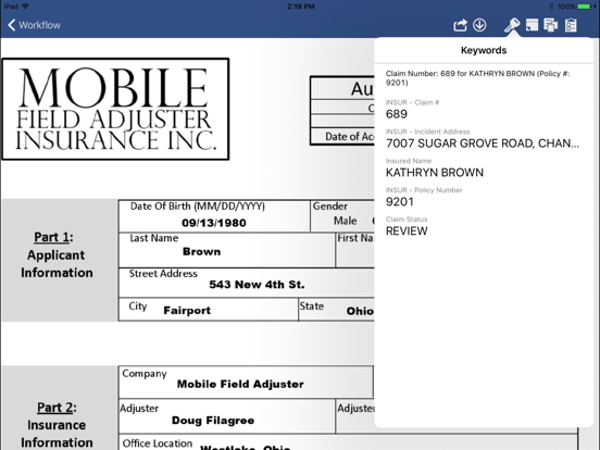OnBase Mobile for iPad iPad screenshot