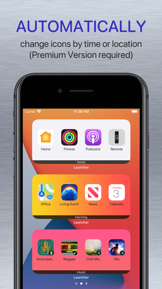 #4. Launcher with Multiple Widgets (iOS) By: Cromulent Labs