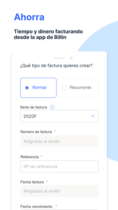 Billin facturas y presupuestos Screenshot