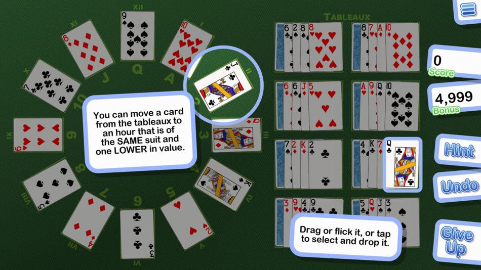 #5. Grandfather Clock Solitaire (iOS) 由: Crystal Squid