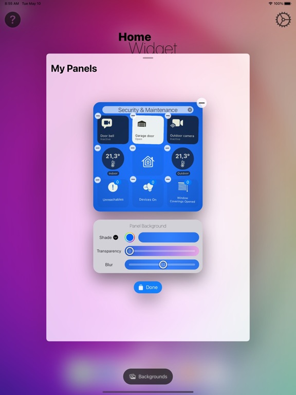 Home Widget - for HomeKit iPad screenshot 7 - Utilities app