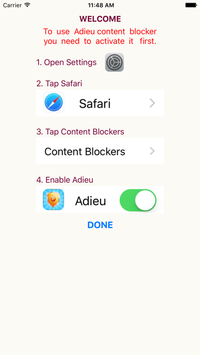 Adieu - Ad Blocker screenshot
