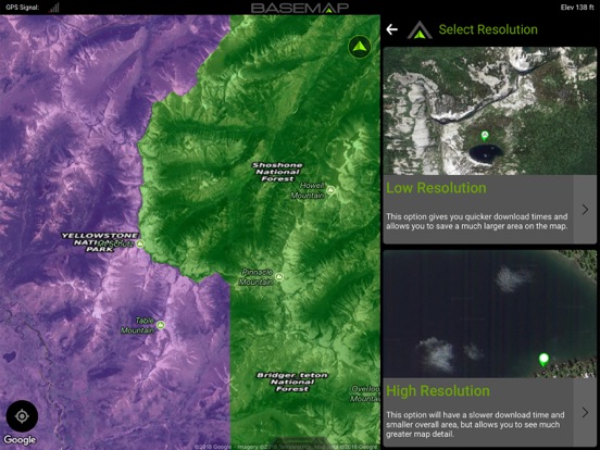BaseMap: Hunting GPS Maps iPad screenshot 4 - Navigation app