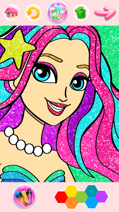 Rainbow Glitter Coloring Book Screenshot