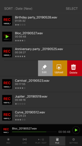 DJM-REC: DJ live/recording app screenshot