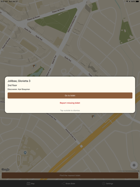 San Bidet iPad screenshot 2 - Navigation app