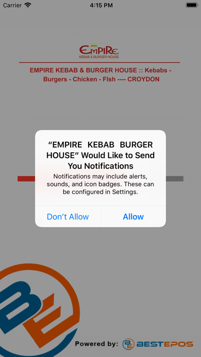 EMPIRE KEBAB & BURGER HOUSE iPhone screenshot