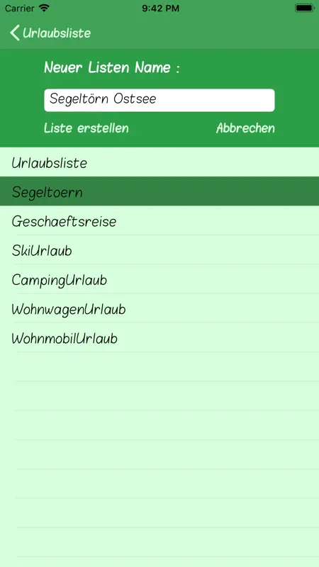 Urlaubsliste screenshot 9 of 10