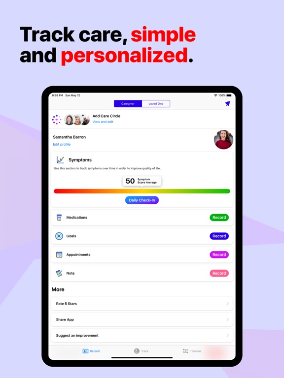 Symptom Tracker | OpenCare iPad screenshot 1 - Health & Fitness app