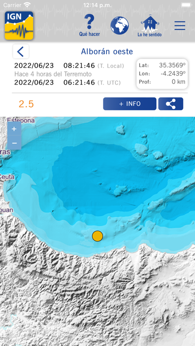 Screenshot #2 pour IGN Terremotos