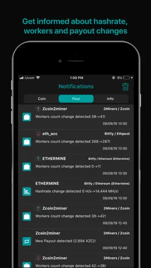 Crypto mining tracker MinerBox screenshot 4