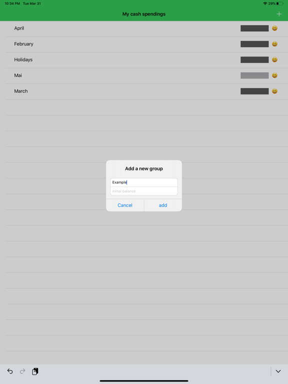 My Small Spendings iPad screenshot