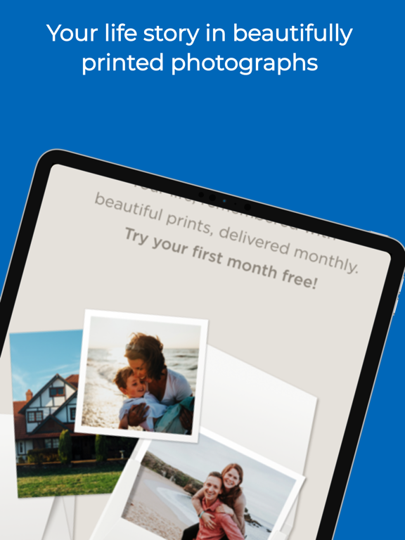 timeshel- monthly photo prints iPad screenshot