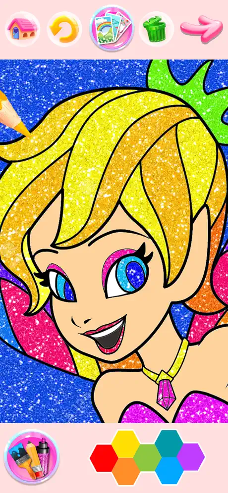 Rainbow Glitter Coloring Book