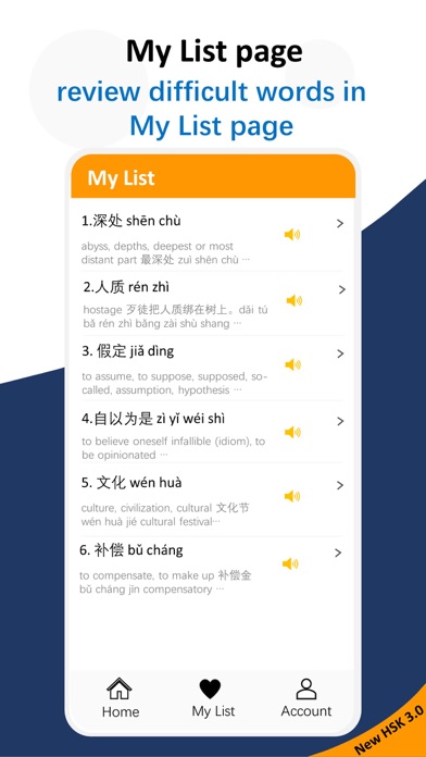 New HSK Test 3.0 Vocabulary Screenshot