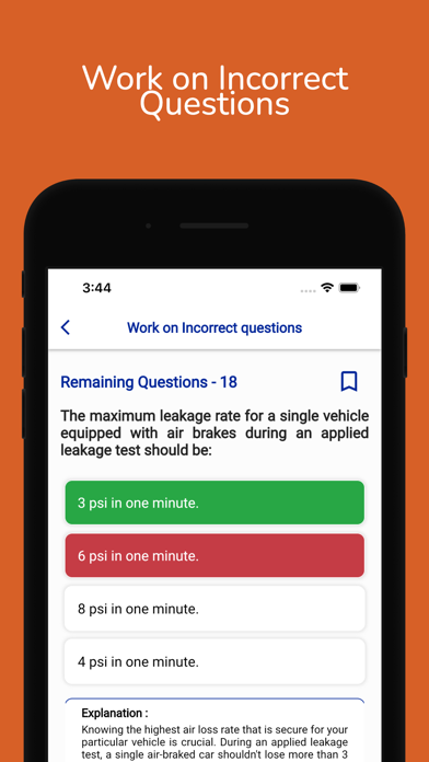 North Carolina CDL Permit Test Screenshot