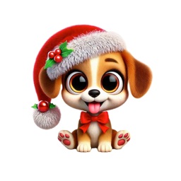 Christmas Puppy Stickers