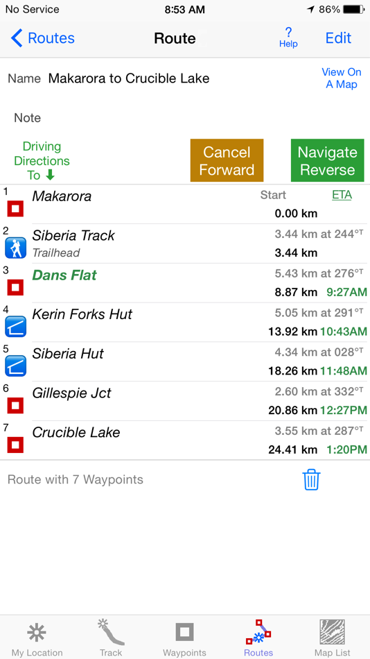 #4. iHikeGPS NZ : LINZ Topo Maps (iOS) 由: James Associates Inc.