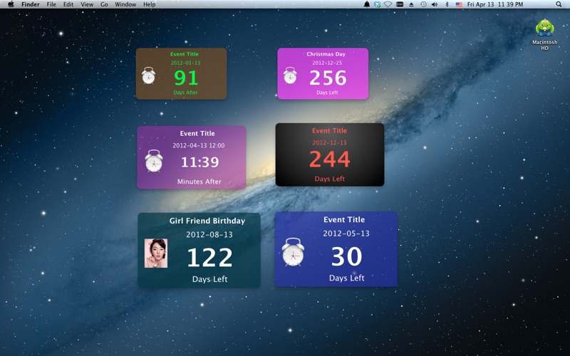 Countdown widget