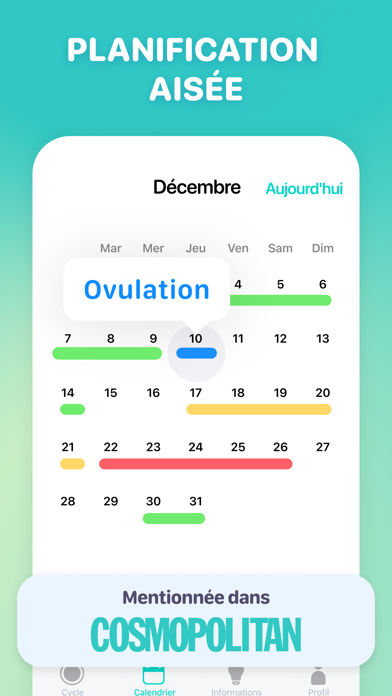 Screenshot #2 pour Cycles : Règles et ovulation