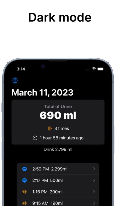 Urination Diary - Bladder log Screenshot