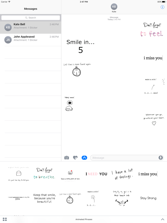 Animated Phrases: Sticker App iPad screenshot
