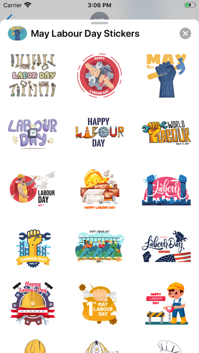 Screenshot #3 pour May Labour Day Stickers